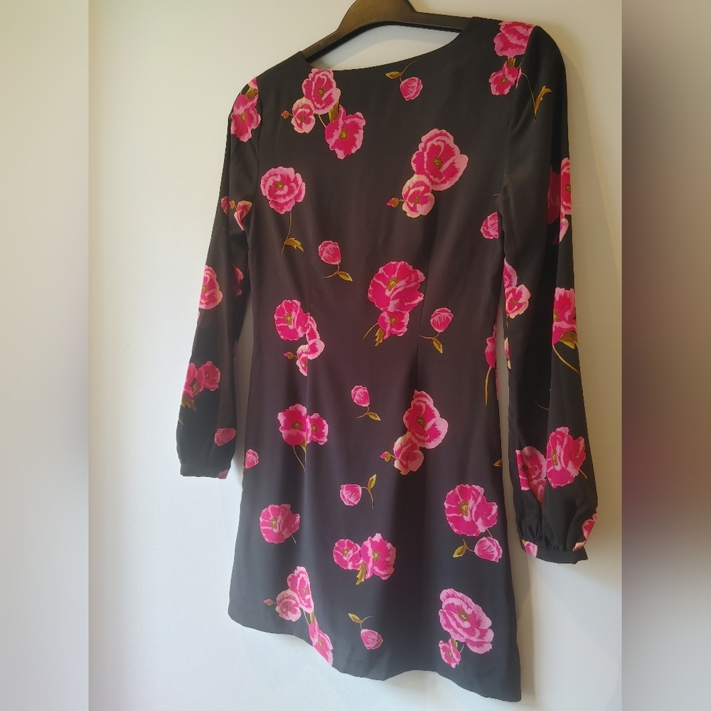 Intermix Silk Floral Mini Dress Size 0 - Picture 6 of 10